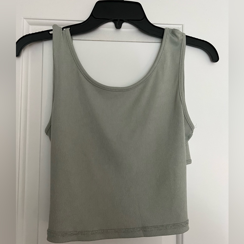 Cross Wrap Solid Tank/Crop Top